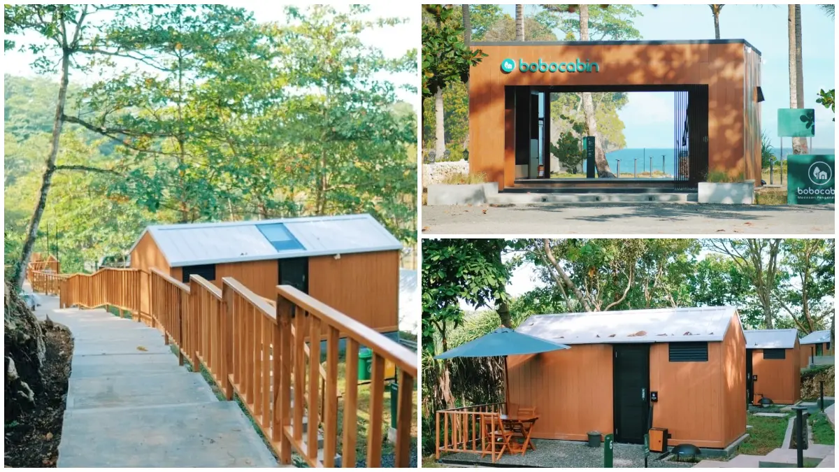Penginapan Bobocabin di Pantai Madasari Pangandaran Bandung. (foto: google bobobox)