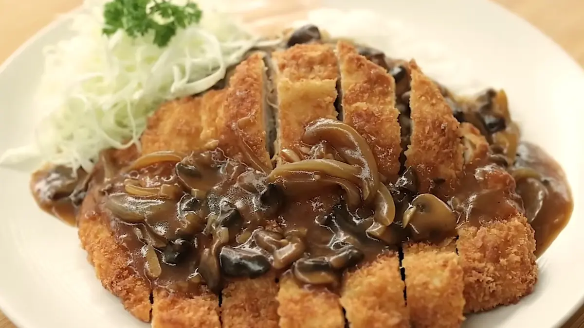 Resep Chicken Mushroom Donkkaseu (YouTube Devina Hermawan)