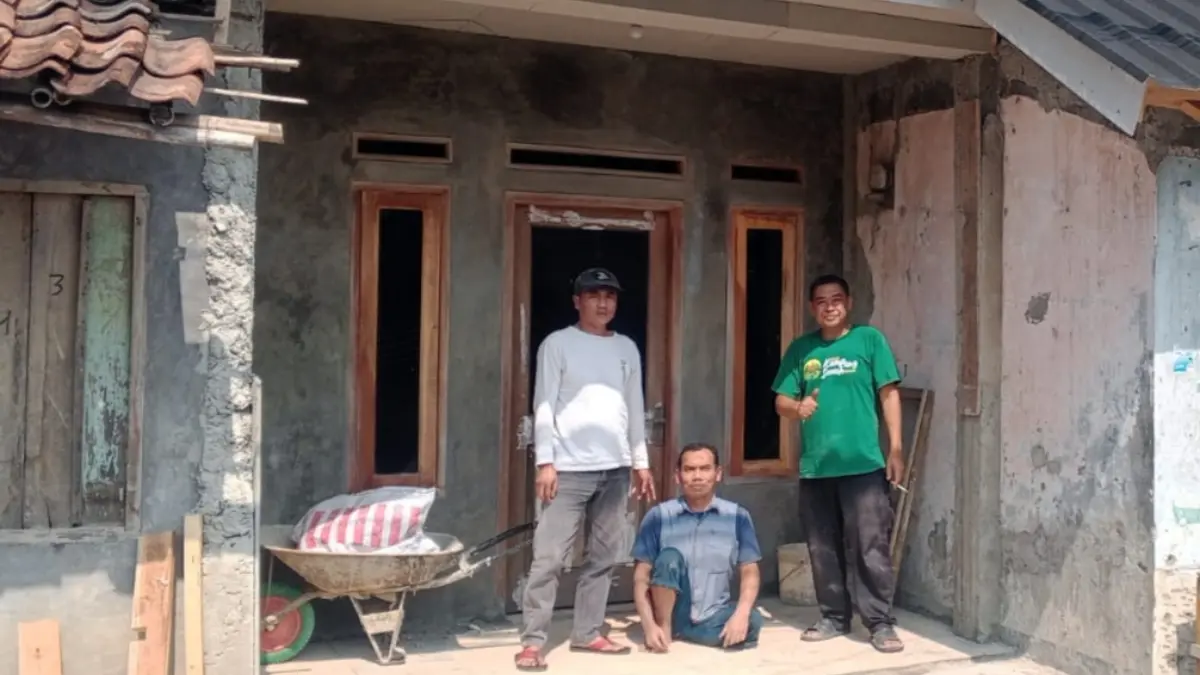 Rumah Ujang Saepudi, warga Kampung Cimande Hilir, Desa Lemah Duhur, Caringin, yang menerima bantuan rehabilitasi rumah melalui program Bantuan Stimulan Perumahan Swadaya (BSPS). (Septi N/Radar Bogor)