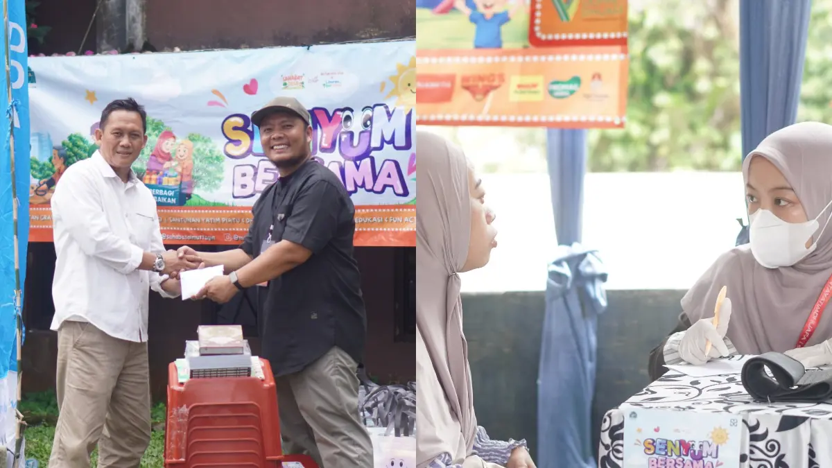 Sahabat Al-Muttaqien dan Yayasan Doa Yatim menggelar kegiatan sosial bertajuk Senyum Bersama. (Dok. Sahabat Al-Muttaqien)