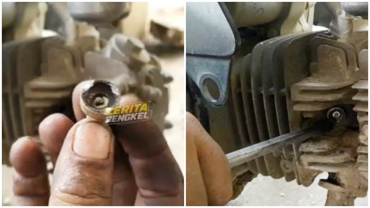 Tips mengatasi busi yang patah di dalam mesin. (Foto :  kanal Youtube @ceritabengkel)