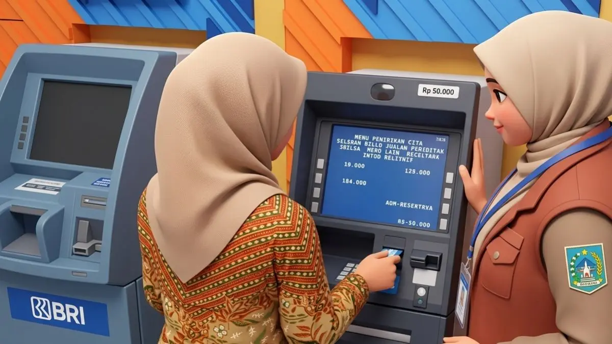 Ilustrasi pencairan bantuan sosial oleh KPM (YouTube Kemensos RI/Diolah dengan Gemini AI)