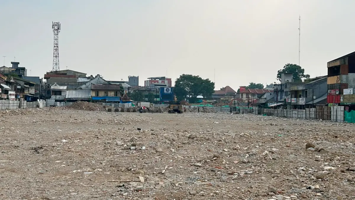 Kondisi terkini di lahan gedung eks plaza dan Pasar Bogor. (Fauzan/Radar Bogor)