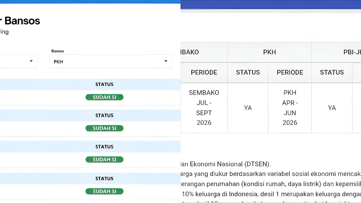 Status perkembangan bansos tahap ketiga (YouTube Cek Bansos, Arfan Saputra Channel)