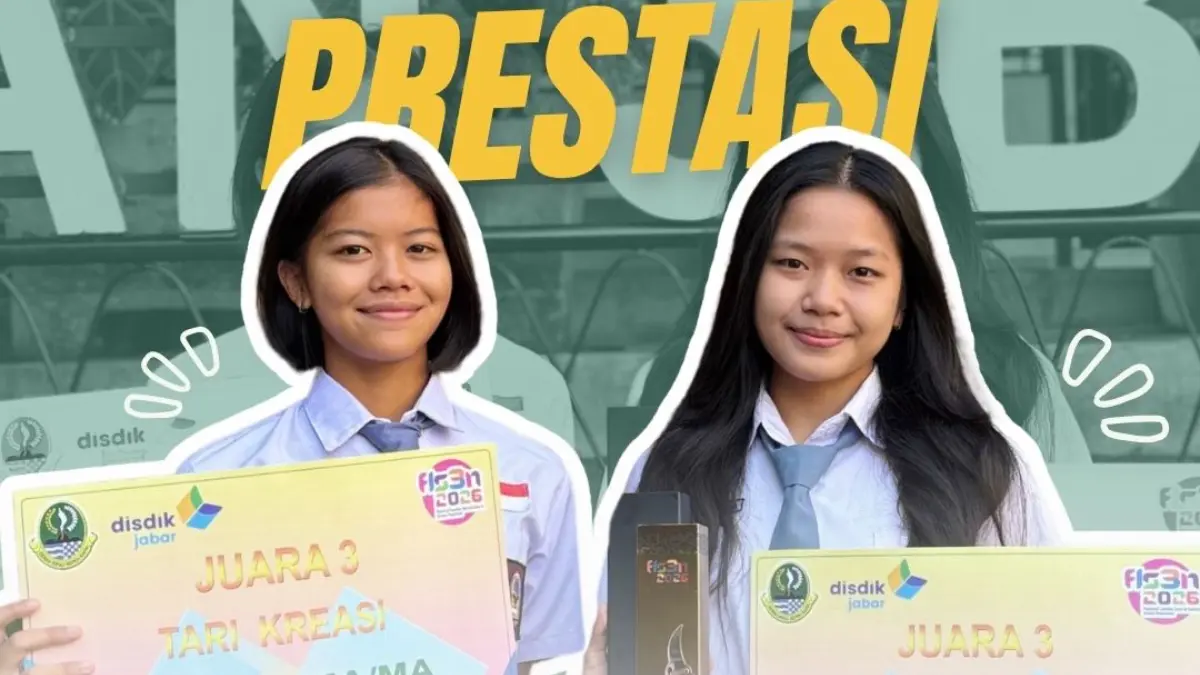 Dua siswi SMAN 3 Kota Bogor juara 3 tari kreasi FLS3N Jawa Barat 2026. Foto: Instagram