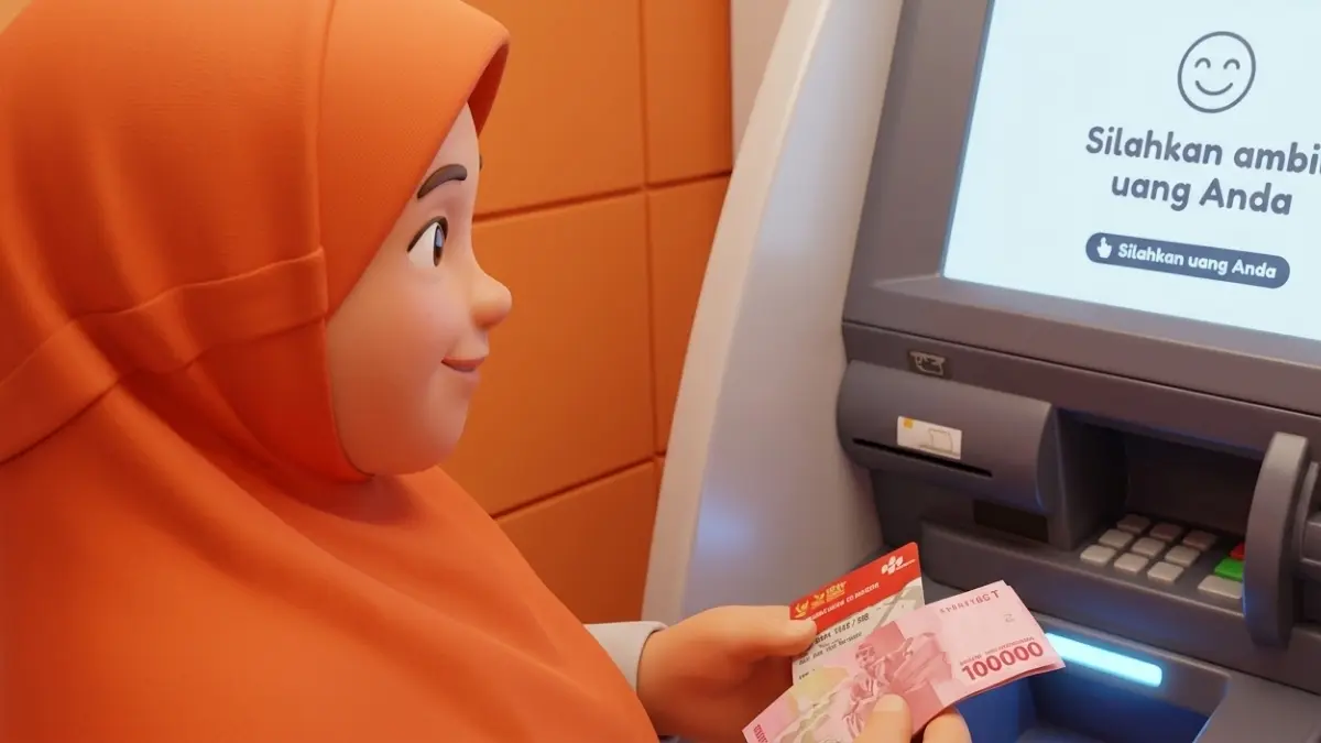 Ilustrasi pencairan bantuan sosial oleh KPM (YouTube Kemensos RI/Diolah dengan Gemini AI)