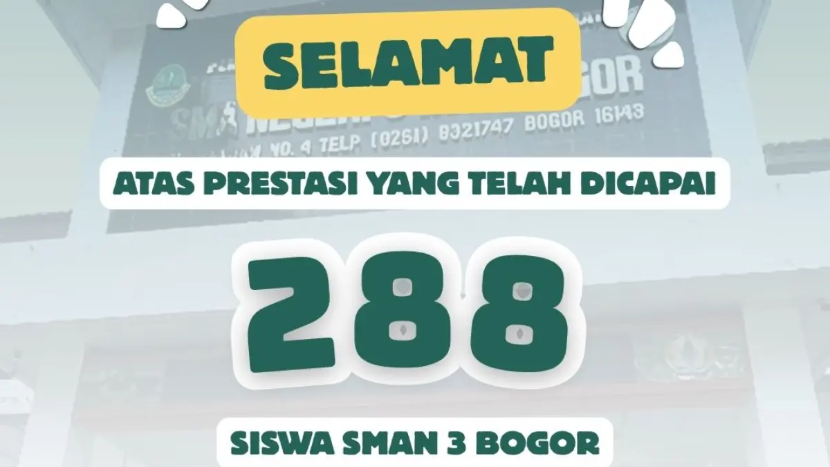 Lulusan SMAN 3 Kota Bogor yang keterima perguruan tinggi. Foto: Instagram