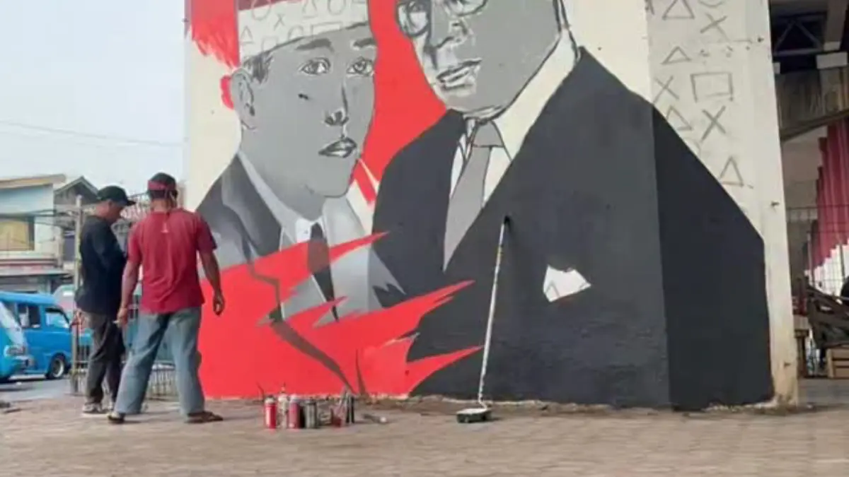 Mural Tokoh Bangsa di bawah flyover Cileungsi, Kabupaten Bogor. Foto: Instagram @kutaudayawangsa