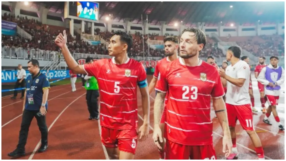 Rizky Ridho usai Timnas Indonesia kalah dari Vietnam. (Foto : Kemnpora.id)
