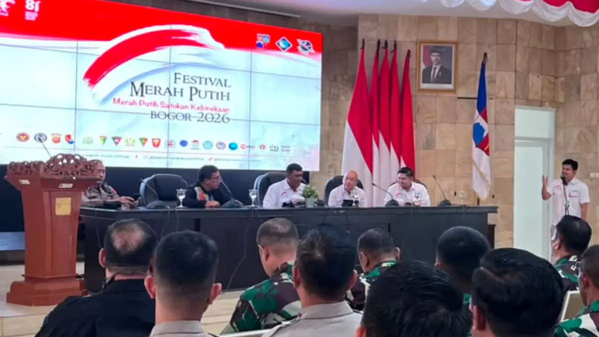 Tehnical Meeting Kirab Merah Putih di Sri Baduga Balai Kota Bogor. (Dzikry/Radar Bogor)