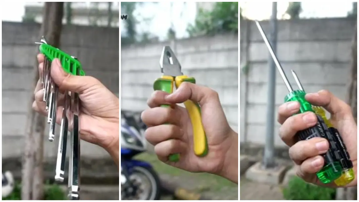 Toolkit yang wajib diawa saat berkendara jauh. (Foto : Youtube Gridoto) 