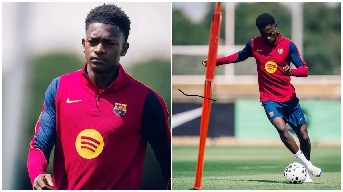 Winger muda asal Belgia, Jesse Bisiwu, yang direkrut Barcelona dari Club Brugge. (Foto : Instagram @transfermarkt_official, @bisiwujesse)
