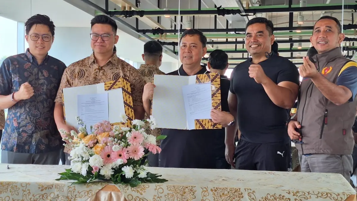 Dinas Pemuda dan Olahraga Kota Bogor menandatangani kerja sama dengan IKIGAI Fitness sebagai Official Gym Partner untuk mendukung program latihan fisik dan pemulihan atlet-atlet Kota Bogor, Jumat, 7 Agustus. (Dede/Radar Bogor)