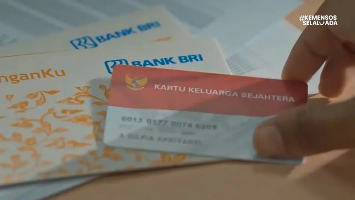 Ilustrasi kartu KKS untuk mencairkan bansos tahap ketiga. (YouTube Kemensos RI)