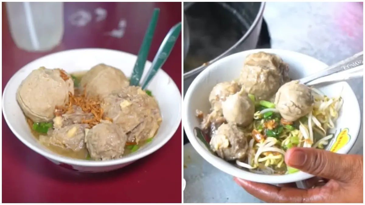 Tampilan Bakso Samrat yang menggugah selera. (Foto : Kanal YouTube Bang Mpin)