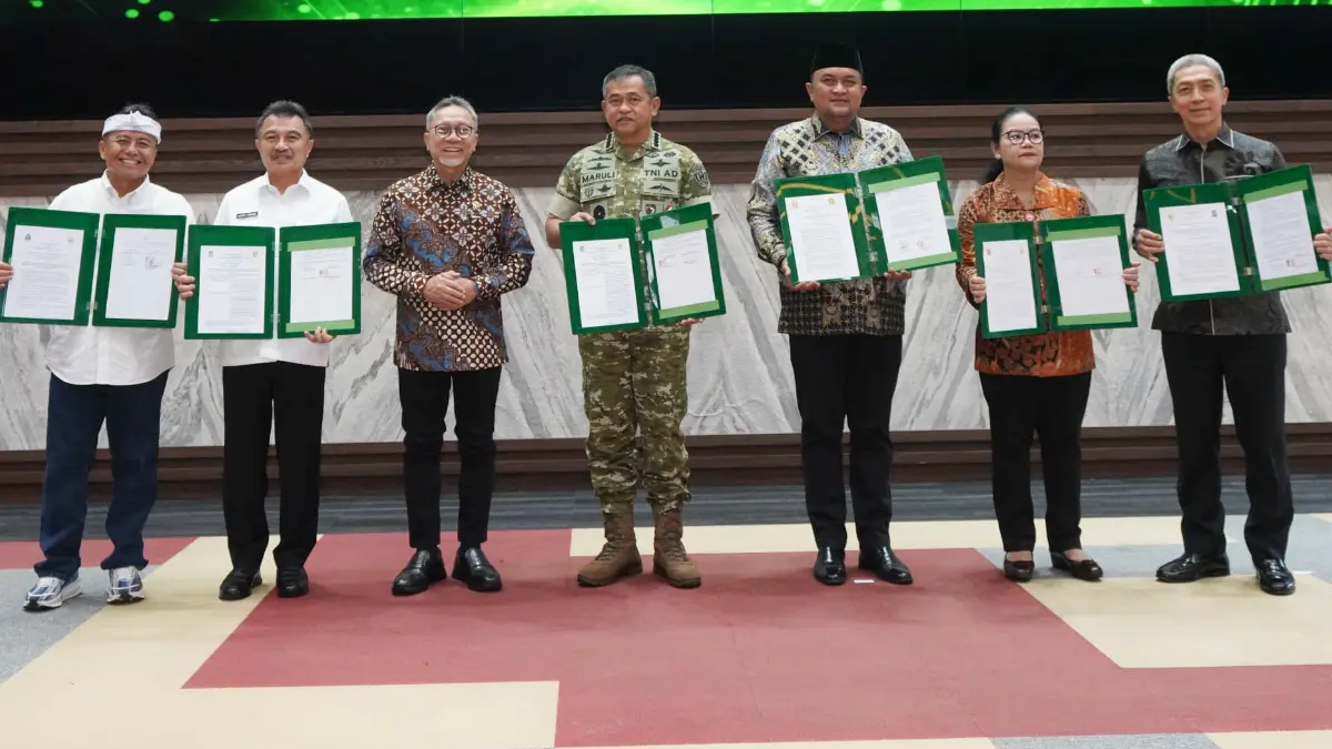 Perjanjian Kerja Sama (PKS) Pemerintah Kabupaten Bogor dan Pemerintah Kota Bogor terkait pengelolaan sampah PSEL Galuga di  Jakarta. (Dok. Diskominfo Kabupaten Bogor)