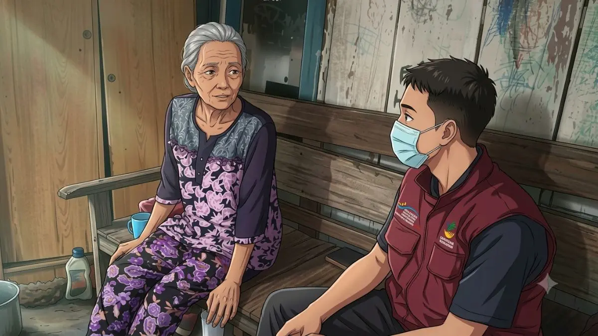 ilustrasi KPM berkonsultasi desil yang tidak akurat (instagram @pkh_kotasemarang diolah gemini AI)