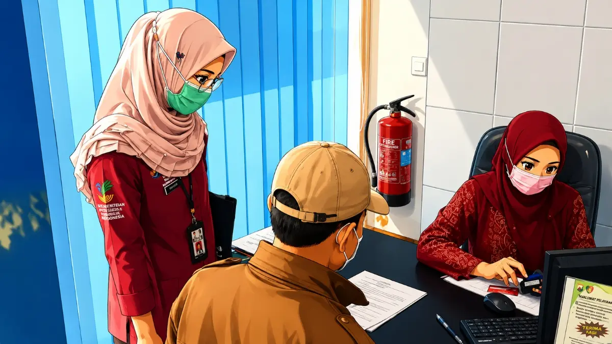 Ilustrasi pengambilan dana bansos (Instagram @pkhdemak diolah Gemini AI)
