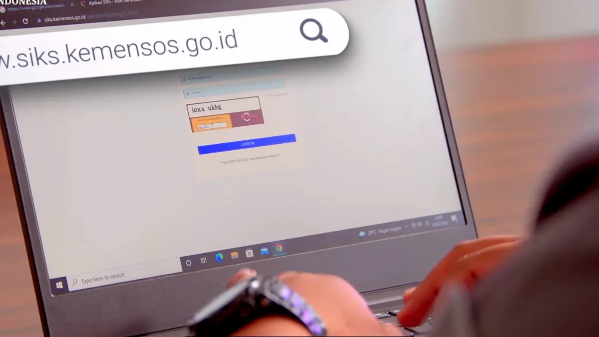 Ilustrasi cek data KPM bansos (YouTube Pusdatin Kesos)