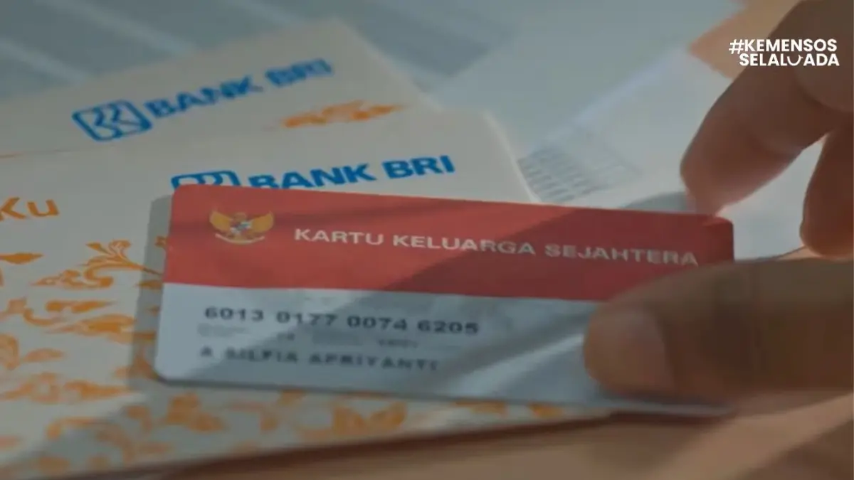 Ilustrasi KKS untuk mencairkan bansos PKH dan BPNT tahap ketiga tahun 2026. (Youtube Kemensos RI)