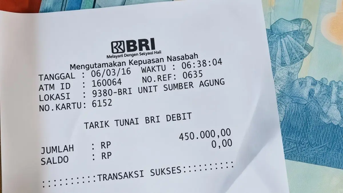 ilustrasi struk pencairan PIP (youtube @arfan saputra channel)