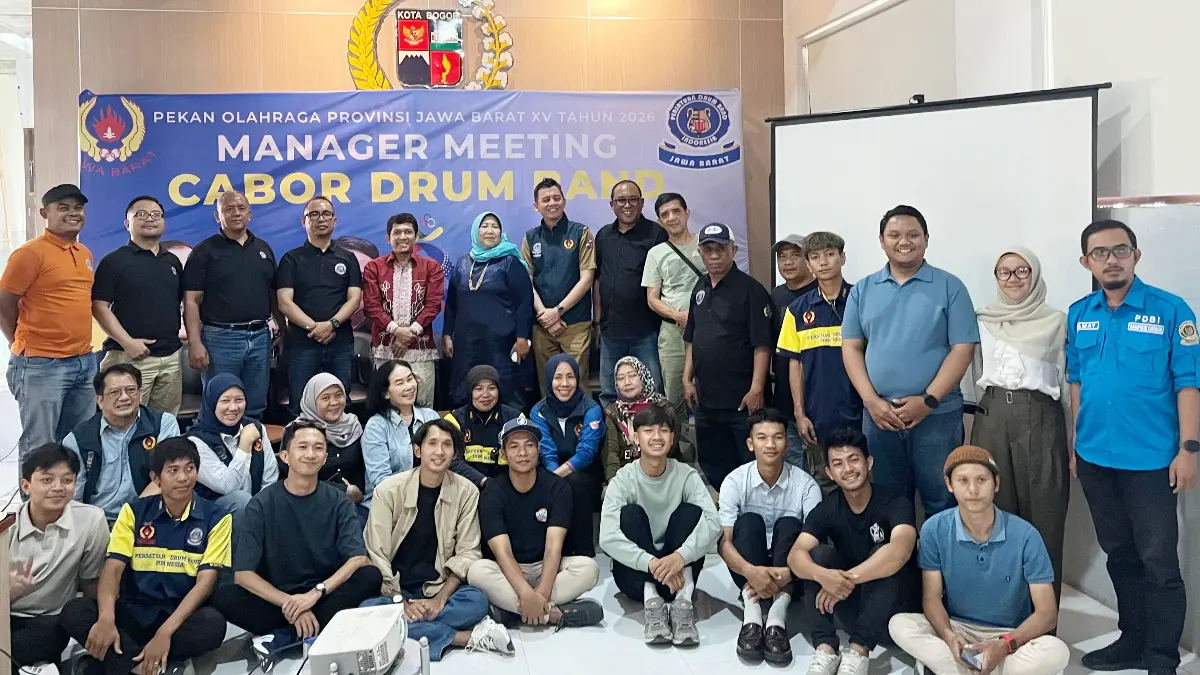 Technical meeting cabor drum band Porprov XV Jawa Barat 2026. (Dok. Humas PDBI Kota Bogor)
