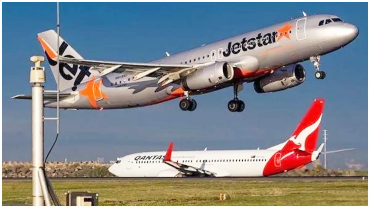 Pesawat Jetstar Airbus A320 nyaris bertabrakan dengan Boeing 777 milik Qatar Airways di area taxiway Bandara Sydney, Australia, pada Minggu, 9 Agustus 2026. (Foto : ilustrasi pesawat Jetstar dan Qatar Airways)