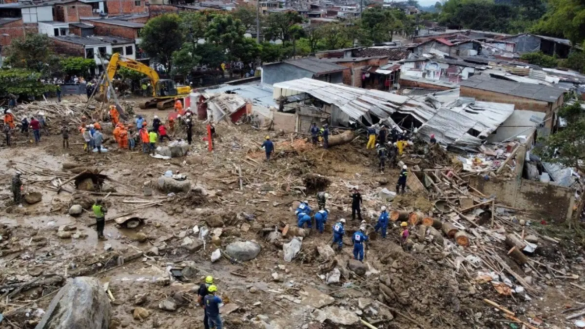 Kondisi Kolombia setelah diguncang gempa bumi 7,4 Magnitudo. Foto: Reuters
