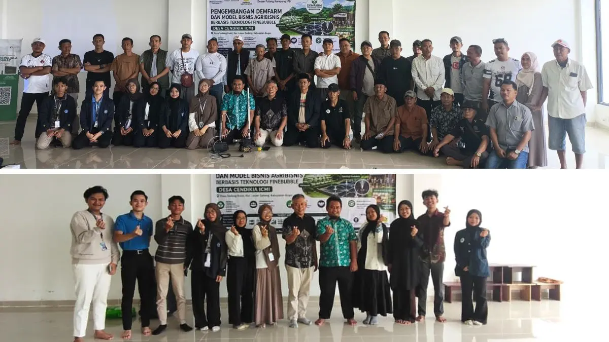 Pelatihan Pengembangan Kapasitas Pemuda Desa dalam Membangun Smart Agribusiness Ecosystem melalui Teknologi Fine Bubble, Hidroponik, dan BMC.