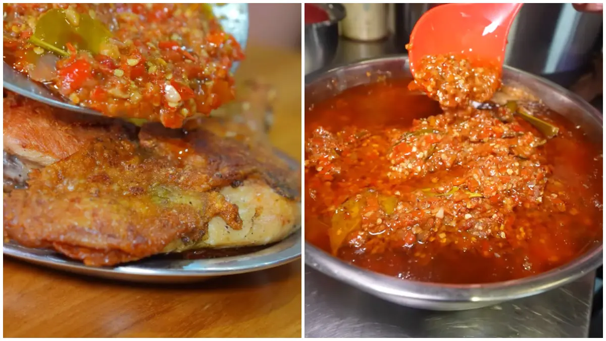 Sambal baru Tori Makashi Cipete bikin Bella dan Gerry ketagihan. (Foto : YouTube: Bella Kuku Tanesia)