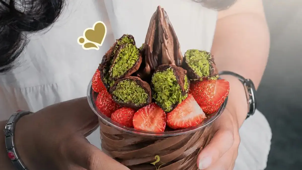 Varian ice cream Dubay Chewy yang ada di LUUCA, Tajur, Bogor. Foto: Instagram