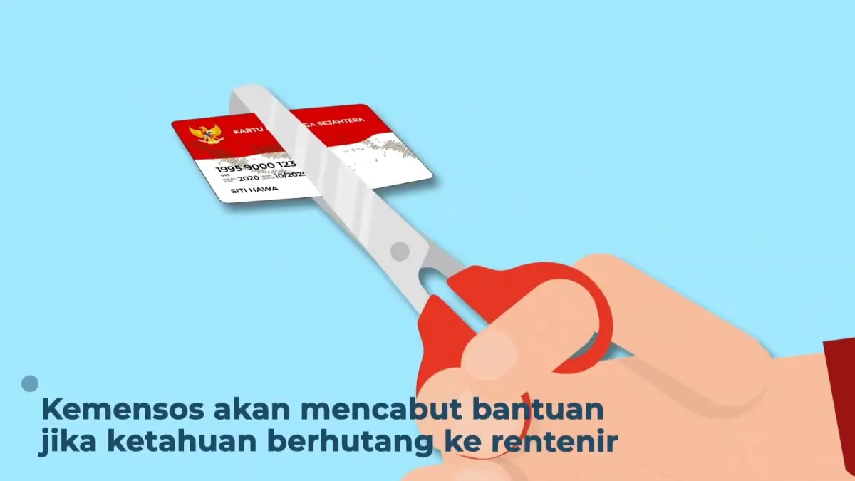 Ilustrasi penangguhan bansos oleh Kemensos (YouTube Linjamsos Oke)