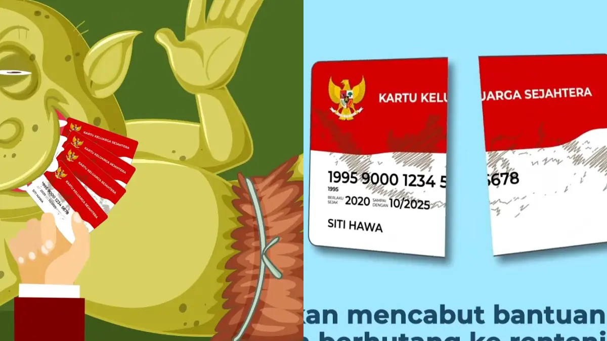 Ilustrasi penyalahgunaan bantuan mengakibatkan bansos ditangguhkan. (YouTube Linjamsos Oke)