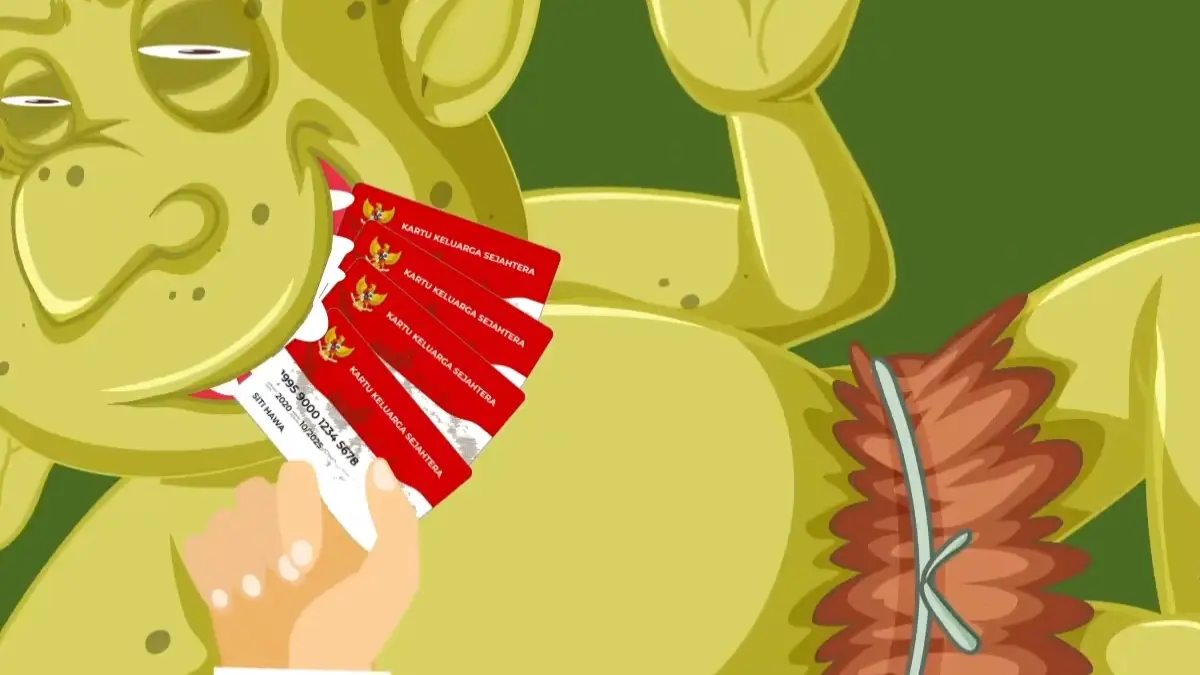 Ilustrasi penyalahgunaan KKS bansos (YouTube Linjamsos Oke)