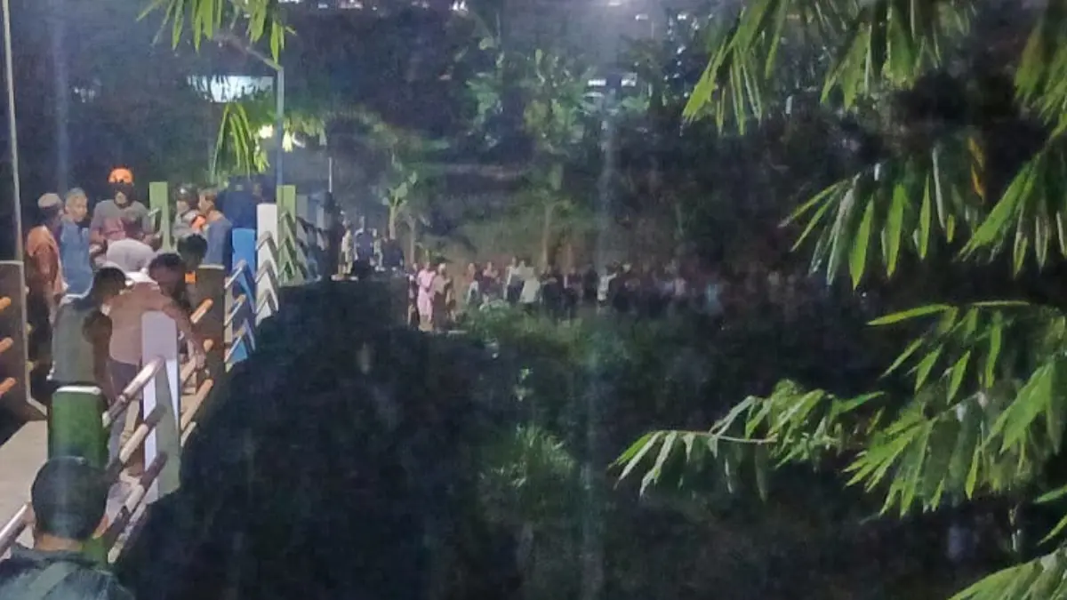 Seorang pria diduga tenggelam di aliran Sungai Cisadane, Kecamatan Bogor Selatan, Kota Bogor Kamis, 13 Agustus 2026. (Dok. Lurah Cipaku)
