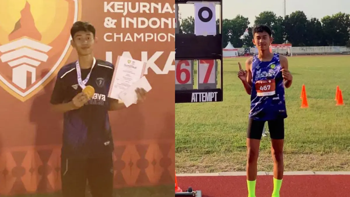 M Hammam siswa kelas X SMAN 3 Cibinong saat meraih juara. (Dok. Hammam)