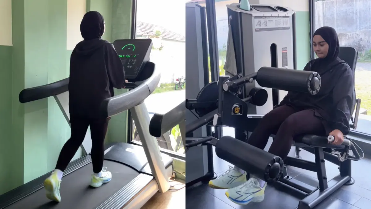 Siti Nur Azizah warga Tanah Sareal Kota Bogor saat melakukan aktivitas di tempat gym. (Dok. Azizah)