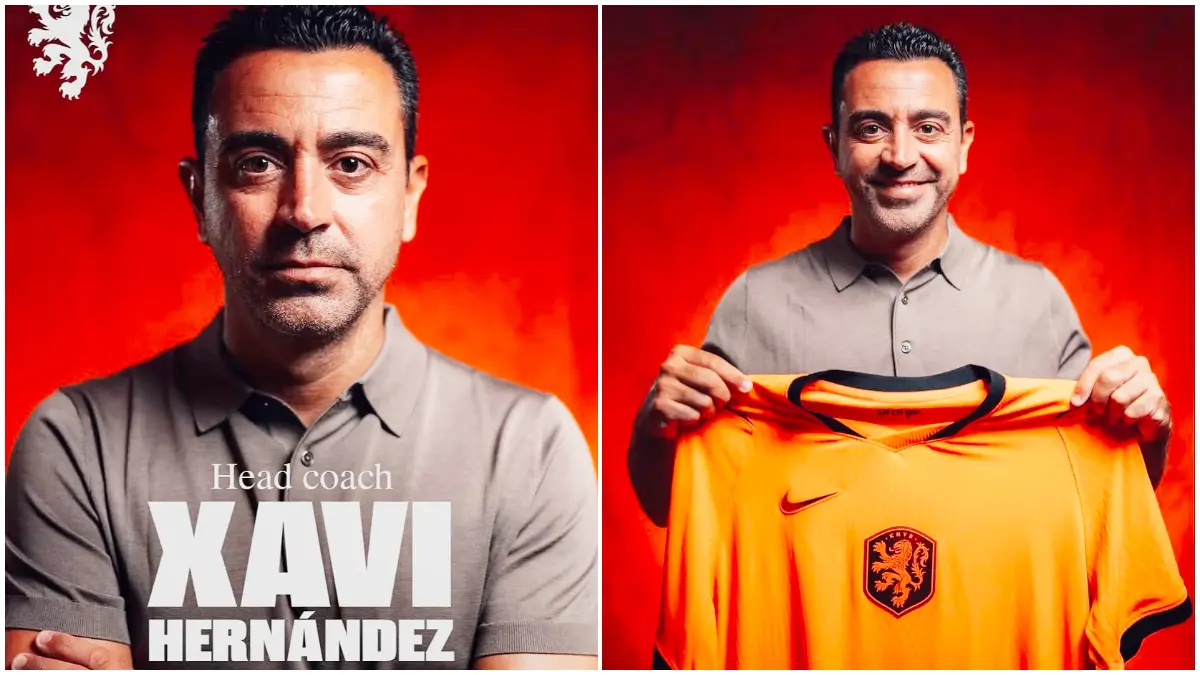 Xavi Hernandez resmi melatih timnas Belanda. (Foto: Instagram @onsoranje dan @fabriziorom)