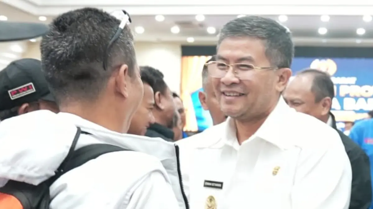 Wakil Gubernur Jawa Barat Erwan Setiawan saat menghadiri rangkaian kegiatan Konferensi Persatuan Wartawan Indonesia (PWI) Jawa Barat, di Kota Bandung. (Dok. Pemprov Jabar)