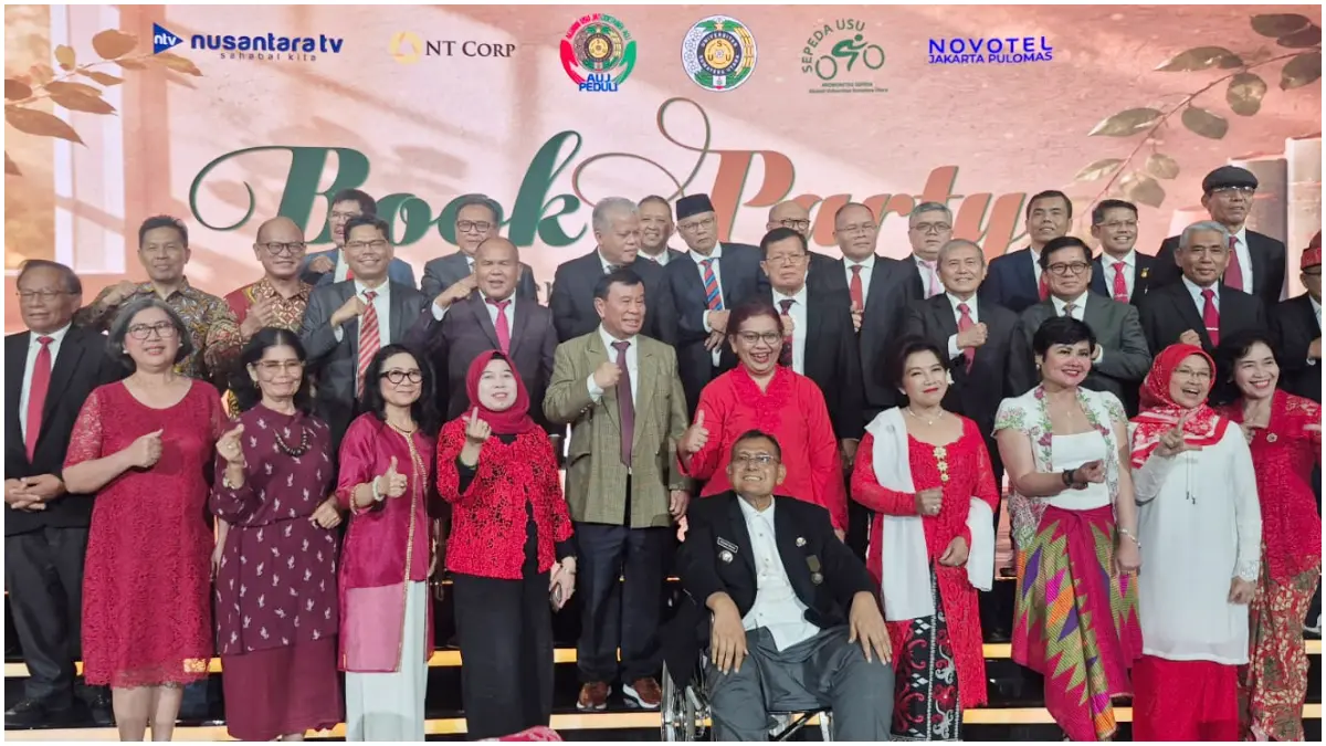 Book Party Alumni USU Jabodetabek Peduli (AUJP) di NT Tower Pulomas, Jakarta, Jumat 14 Agustus 2026.