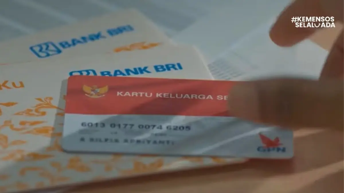 Ilustrasi KKS untuk mencairkan bansos PKH tahap ketiga tahun 2026. (Youtube Kemensos RI)