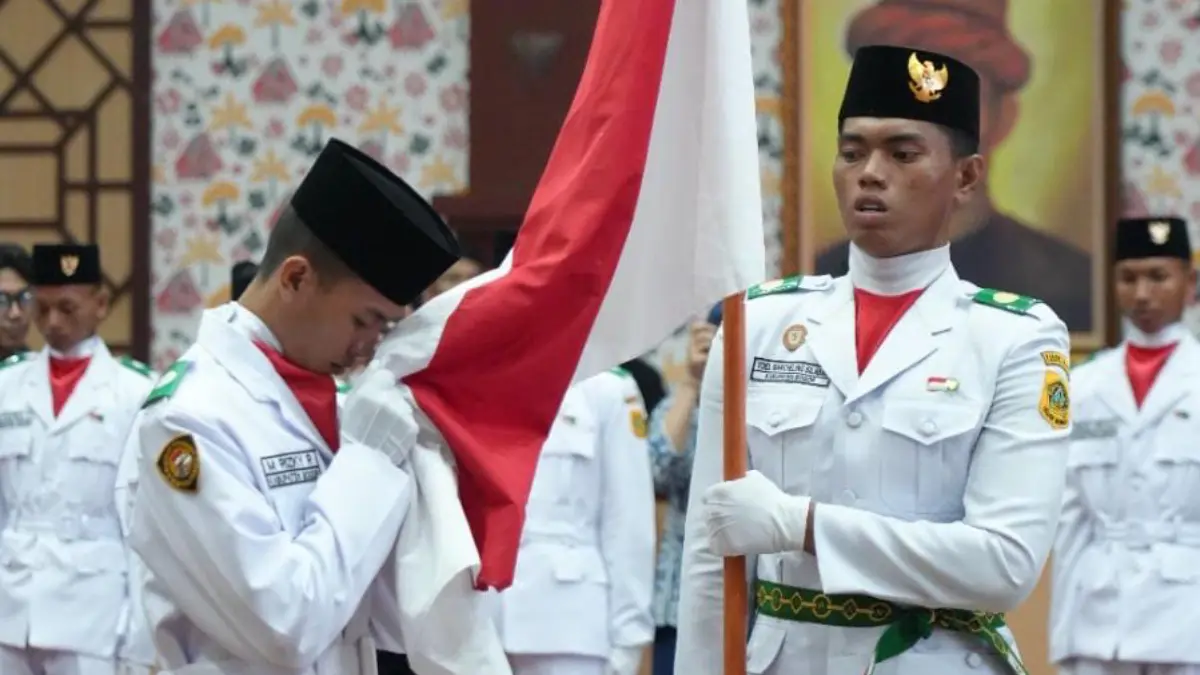 Paskibraka Kabupaten Bogor 2026 dikukuhkan jelang upacara kemerdekaan RI ke 81. Foto: Diskominfo.