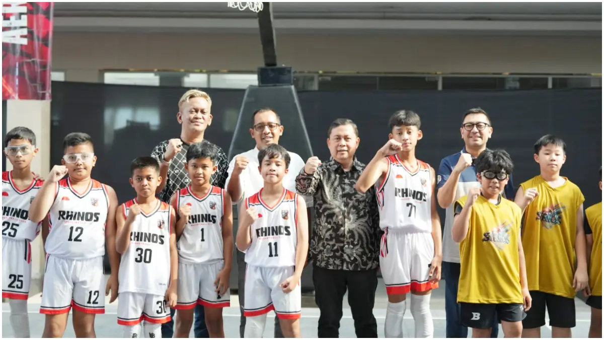 Peserta turnamen basket 4x4 yang digelar di Mall The Jungle Bogor