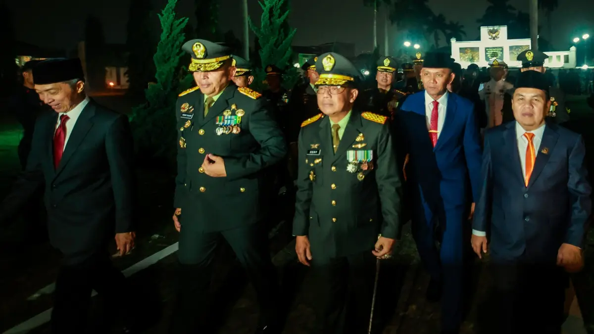 Apel Kehormatan dan Renungan Suci di TMP Dreded, Kota Bogor, Senin (17/8/2026) dini hari.&nbsp; (Diskominfo)