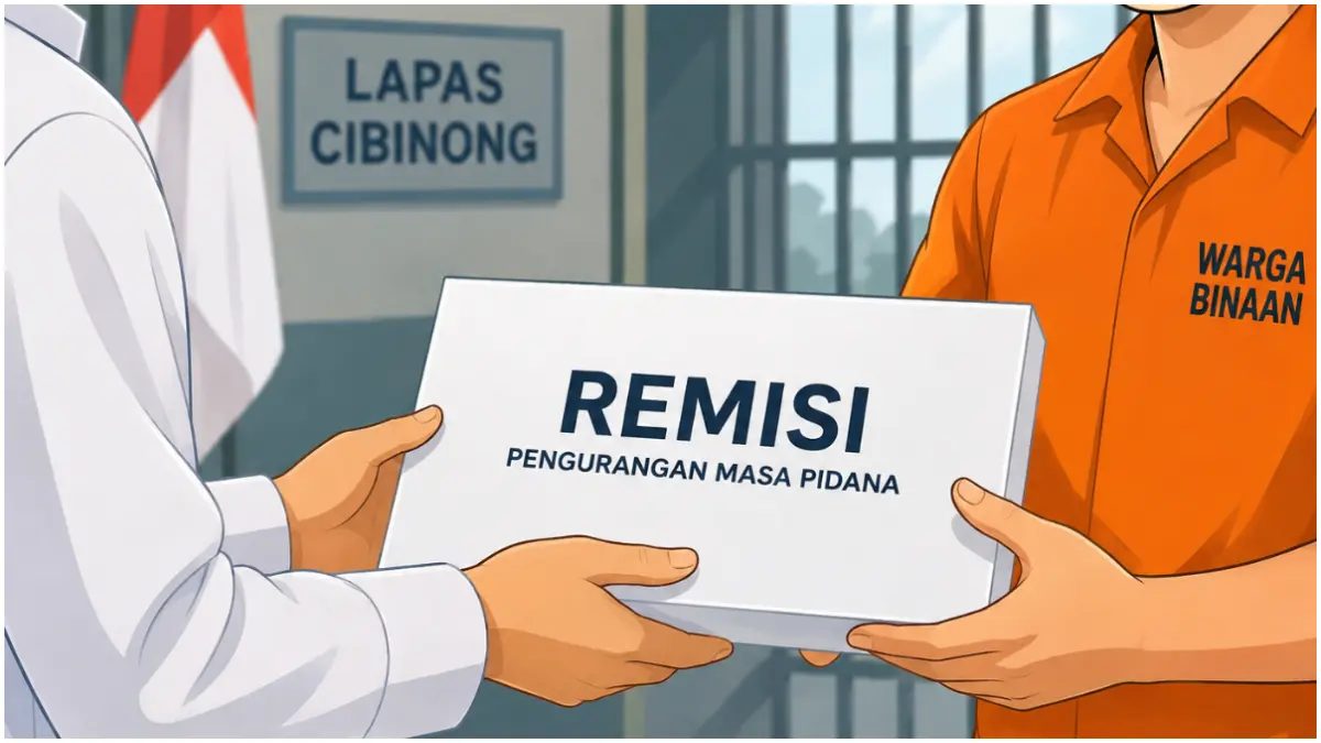 Ilustrasi remisi HUT ke 81 RI untuk napi Lapas Kelas IIA Cibinong Bogor.