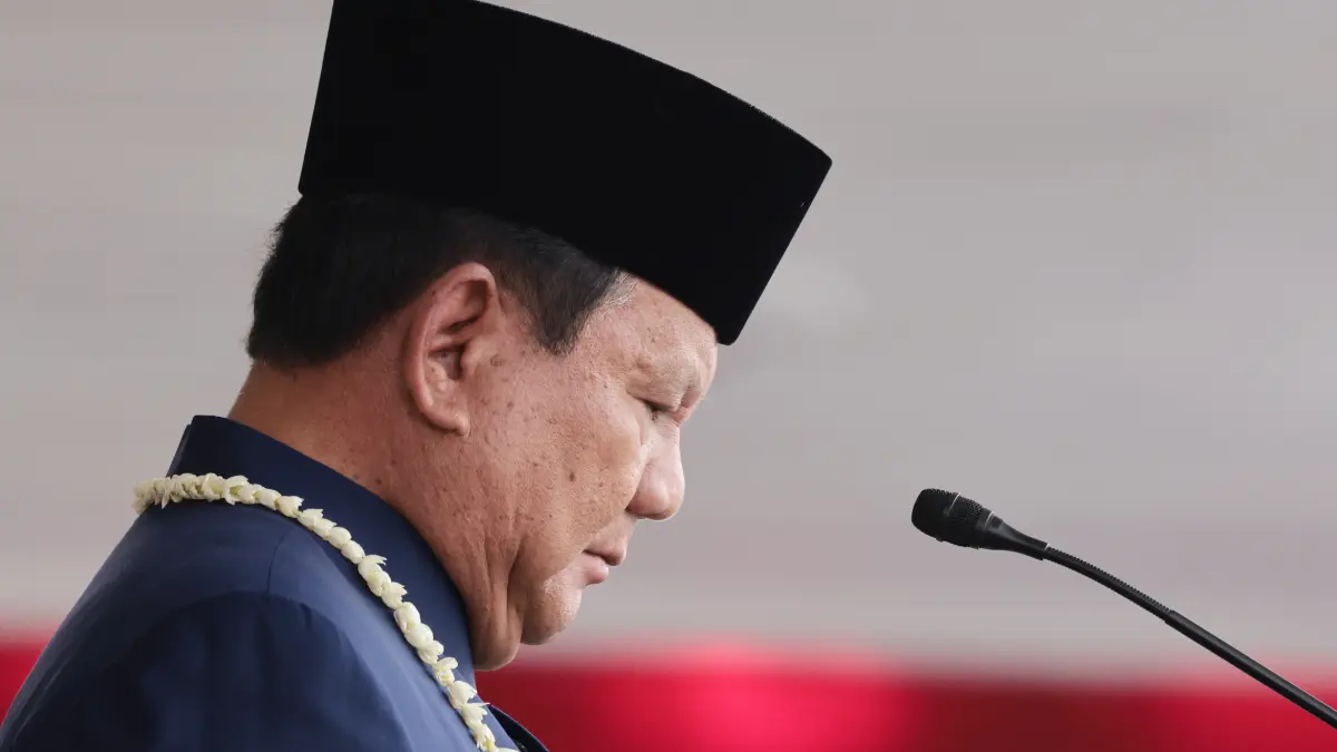Presiden RI Prabowo Subianto pada upacara HUT ke-81 RI di Istana Kepresidenan, Jakarta Senin, 17 Agustus 2026. (Badan Komunikasi Pemerintah/Bakom RI)