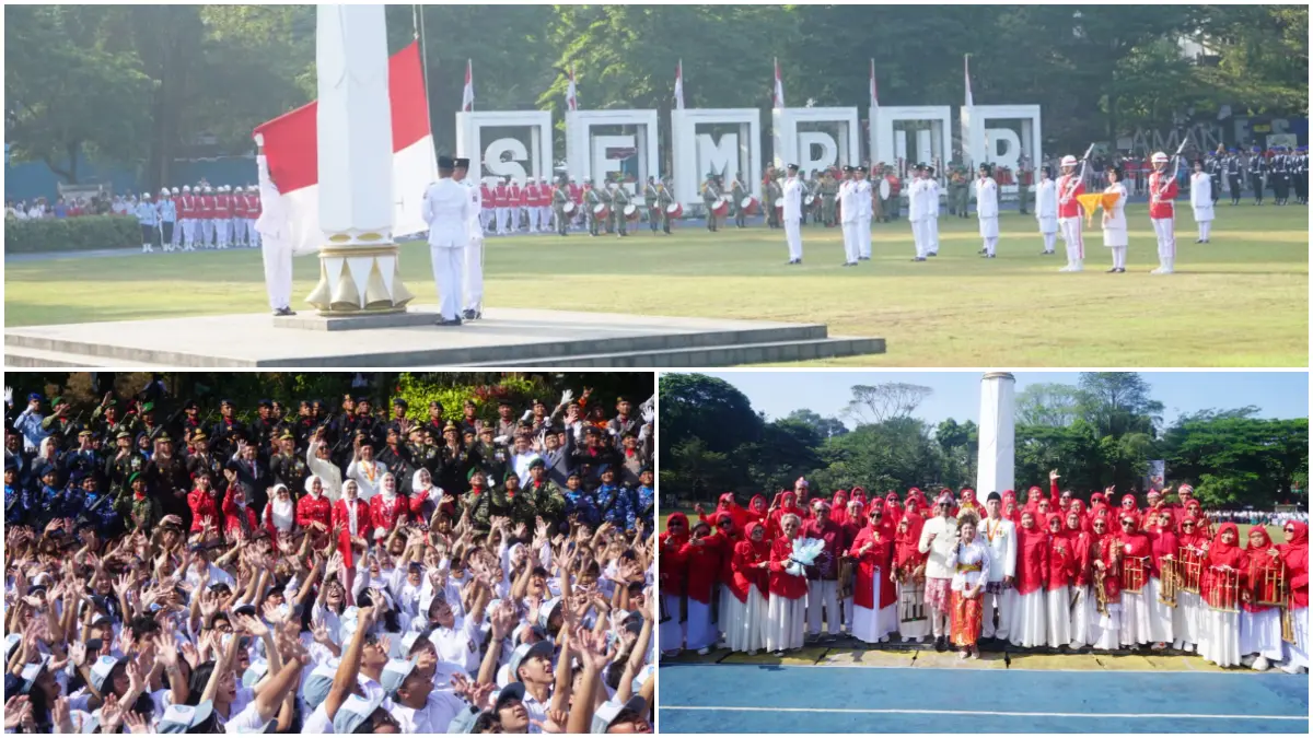 Upacara bendera dalam rangka memperingati HUT ke_ 81 RI  di lapangan Sempur Kota Bogor, Senin 17 Agustus 2026. (Foto: Sofiansyah/Radar Bogor)