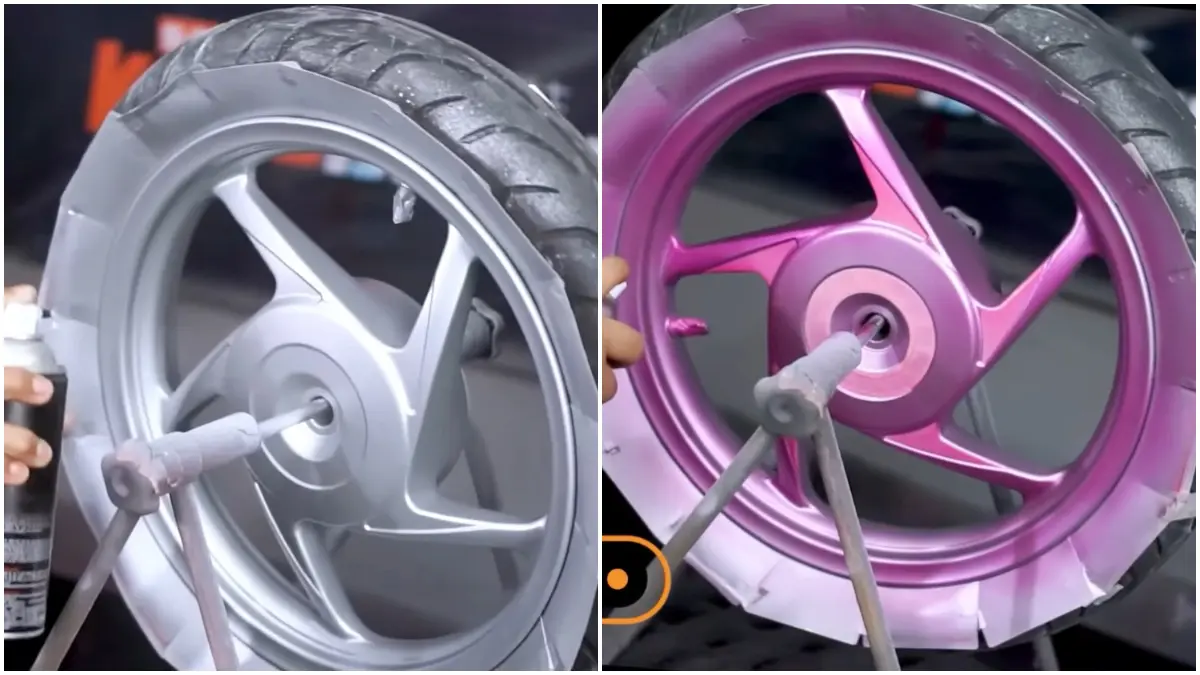 Ilustrasi repaint velg motor yang awet dan bebas cat keriting. (Foto :YouTube @Samuraikurobushiindonesia)