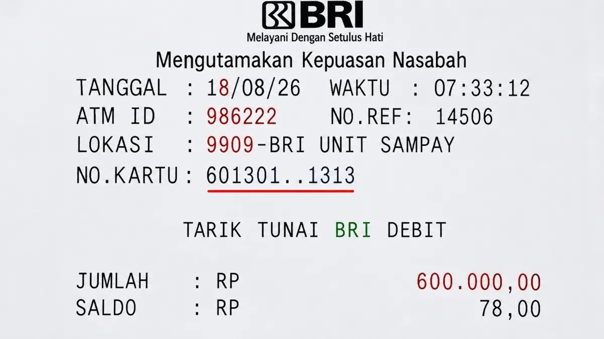Ilustrasi struk penarikan dobel bansos (YouTube Info Bansos)