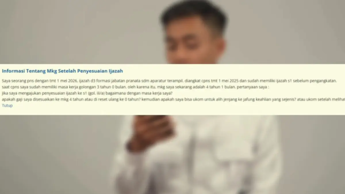 Penjelasan BKN terkait penyesuaian ijazah S1 PNS.